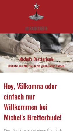 Vorschau der mobilen Webseite michels-bretterbude.de, Michel's Bretterbude