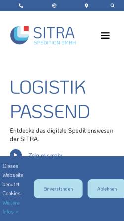 Vorschau der mobilen Webseite sitra-spedition.de, SITRA Spedition GmbH