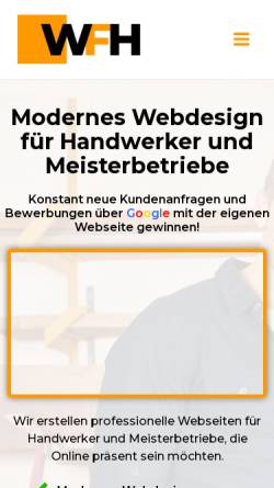 Vorschau der mobilen Webseite webdesign-fuer-handwerker.net, WHF - Webdesign für Handwerker