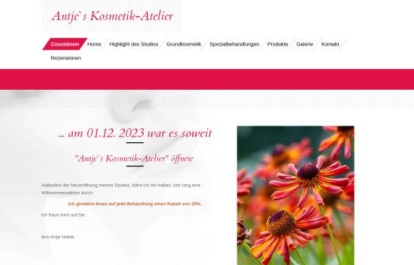 Vorschau von www.antjes-kosmetikatelier.de, Antje's Kosmetik-Atelier