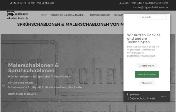 Vorschau von www.schablone-kaufen.de, MG-Schablonen