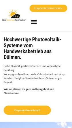 Vorschau der mobilen Webseite sonnentechniker.de, Die Sonnentechniker GmbH