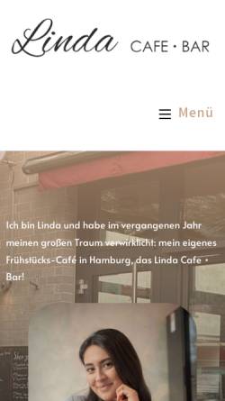 Vorschau der mobilen Webseite lindacafe.de, Linda Café Bar