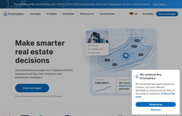 Vorschau von www.pricehubble.com, PriceHubble Deutschland