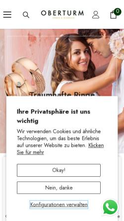 Vorschau der mobilen Webseite oberturm.ch, Oberturm Trauringe