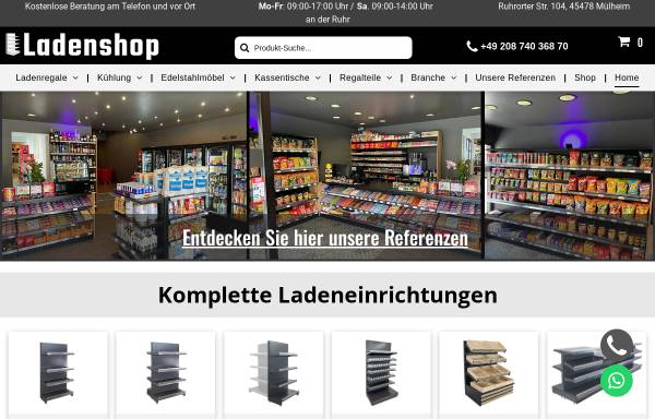 Vorschau von www.ladenshop.de, Globe Kälte Klima und Ladeneinrichtung GmbH