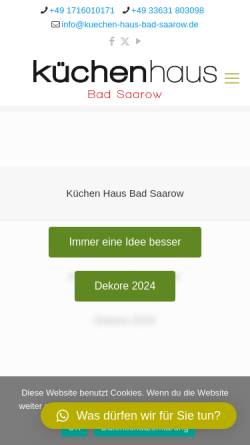 Vorschau der mobilen Webseite kuechen-haus-bad-saarow.de, kuechen-haus-bad-saarow