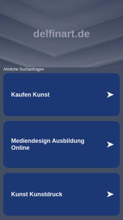 Vorschau der mobilen Webseite www.delfinart.de, Delfin Art