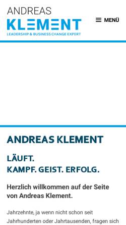 Vorschau der mobilen Webseite andreasklement.de, Andreas Klement