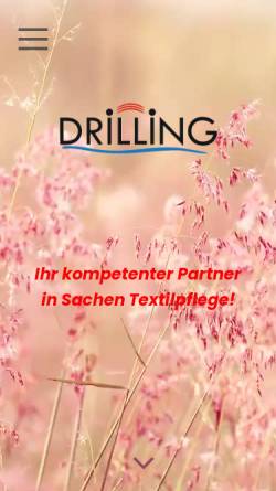 Vorschau der mobilen Webseite textilreinigung-drilling.de, Textilreinigung Drilling
