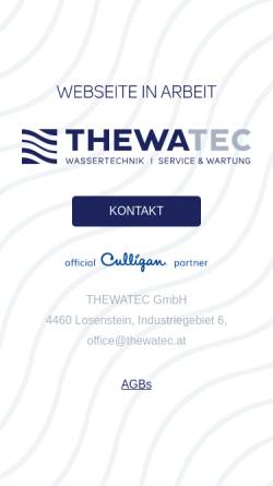 Vorschau der mobilen Webseite www.thewatec.at, THEWATEC GmbH