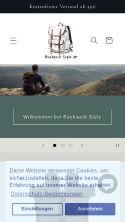 Vorschau der mobilen Webseite rucksack-style.de, Rucksack-Style