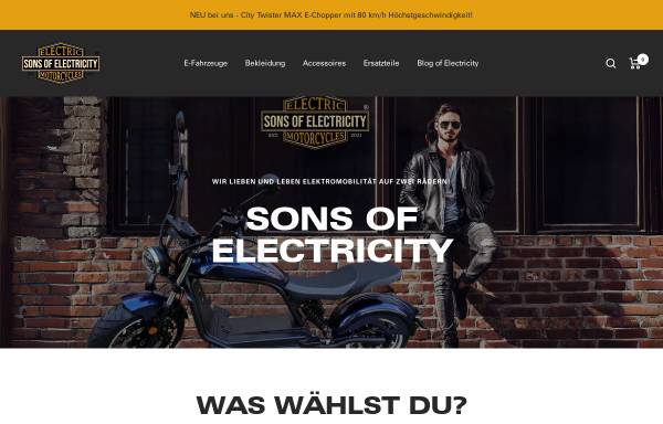 Vorschau von sonsofelectricity.de, SONS OF ELECTRICITY