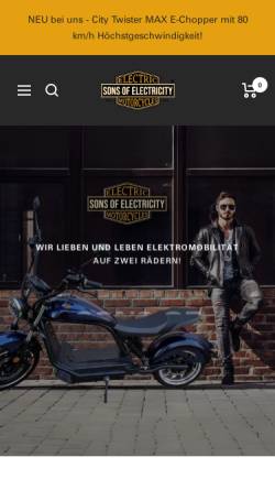 Vorschau der mobilen Webseite sonsofelectricity.de, SONS OF ELECTRICITY