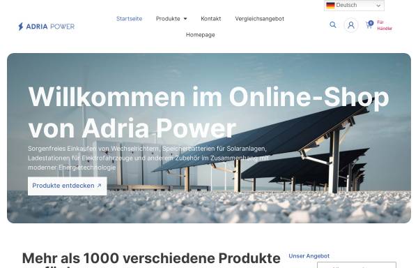 Vorschau von shop.adriapower.de, Adria Power UG