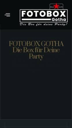 Vorschau der mobilen Webseite fotobox-gotha.de, Fotobox Gotha
