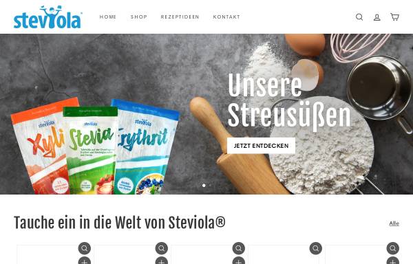 Vorschau von steviola-deutschland.de, Steviola®