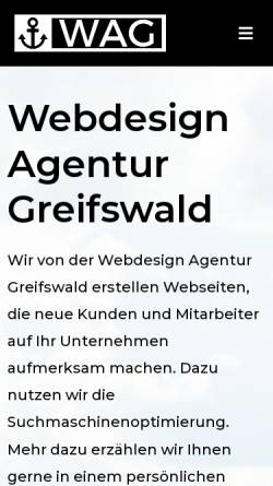 Vorschau der mobilen Webseite webdesign-agentur-greifswald.de, Webdesign Agentur Greifswald – WAG