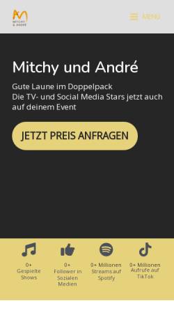 Vorschau der mobilen Webseite mitchyundandre.de, Mitchy und Andre