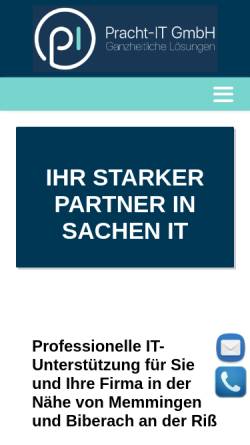 Vorschau der mobilen Webseite pracht-it.de, Pracht-IT GmbH