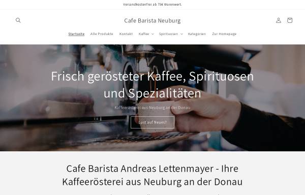 Vorschau von www.cafe-barista.de, Café Barista