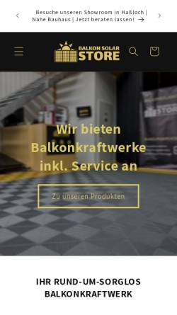 Vorschau der mobilen Webseite www.balkonsolarstore.de, Balkonsolarstore GmbH