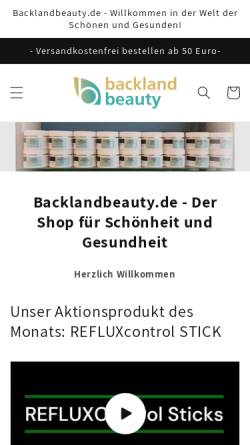Vorschau der mobilen Webseite backlandbeauty.de, Backlandbeauty