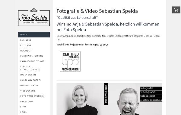 Vorschau von www.sebastianspelda.de, Sebastian Spelda Fotografie & Video