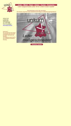 Vorschau der mobilen Webseite www.unikum-leder.de, Unikum Leder
