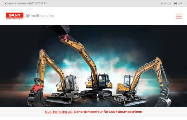 Vorschau von www.sany-baumaschinen.ch, Multi Handling AG