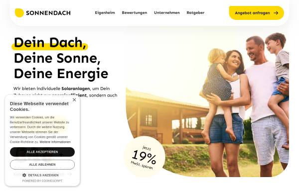 Vorschau von www.sonnendach.energy, Sonnendach Energy GmbH