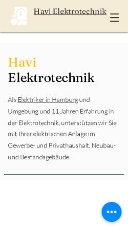 Vorschau der mobilen Webseite www.havi-elektrotechnik.de, Havi Elektrotechnik