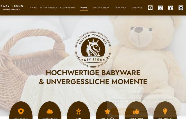 Vorschau von babylions.de, Baby Lions Babyausstattungs