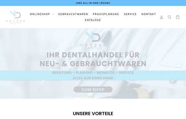 Vorschau von netzer-dental.de, Netzer Dentalservice