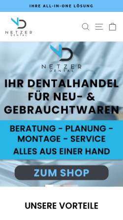 Vorschau der mobilen Webseite netzer-dental.de, Netzer Dentalservice