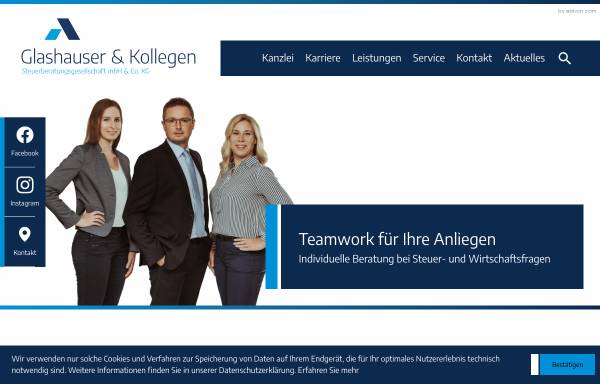 Vorschau von www.glashauser-kollegen.de, Glashauser & Kollegen Steuerberatungsgesellschaft mbH & Co. KG