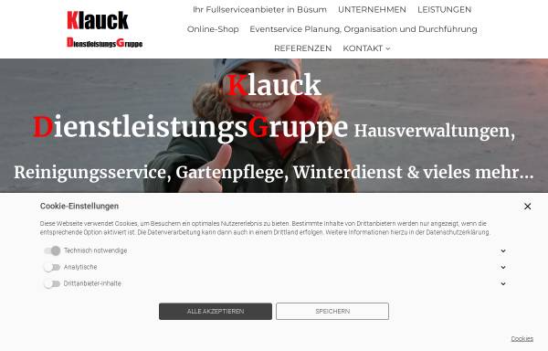 Vorschau von www.buesumservice.de, Klauck Dienstleistungsgruppe Büsum