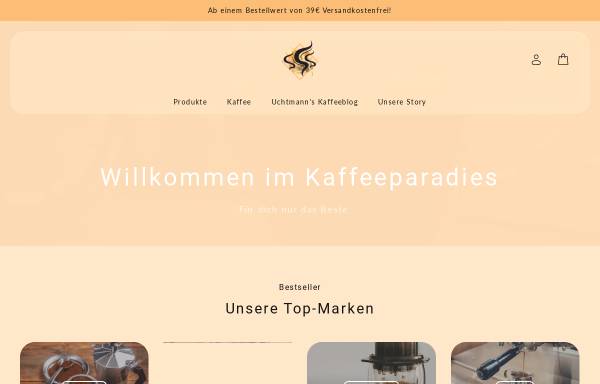 Vorschau von uchtmannshop.de, Uchtmann Kaffeeshop