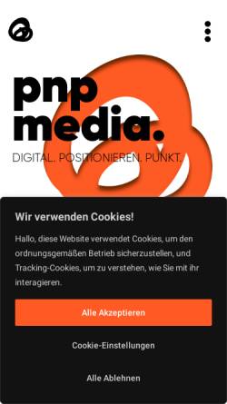 Vorschau der mobilen Webseite pnp-media.de, pnp media