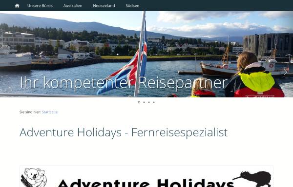 Vorschau von www.adventure-holidays.com, Adventure Holidays - Norbert Lux