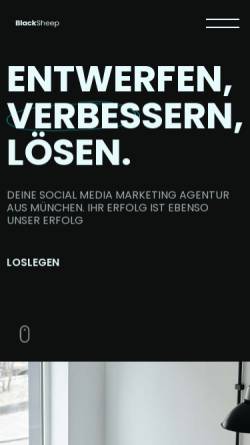 Vorschau der mobilen Webseite blacksheep-marketing.de, BlackSheep Marketing