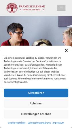Vorschau der mobilen Webseite seelenbar.de, Praxis Seelenbar