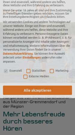 Vorschau der mobilen Webseite meinhoerwerk.de, Hörwerk Hörgeräte e.K.