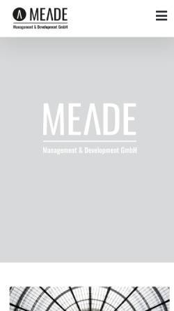 Vorschau der mobilen Webseite meade.gmbh, MEADE GmbH