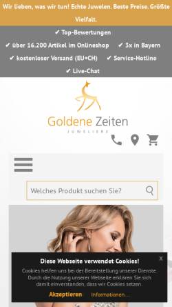 Vorschau der mobilen Webseite www.goldene-zeiten.info, Goldene Zeiten Juweliere