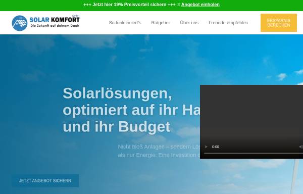 Vorschau von solar-komfort.de, Solar Komfort GmbH