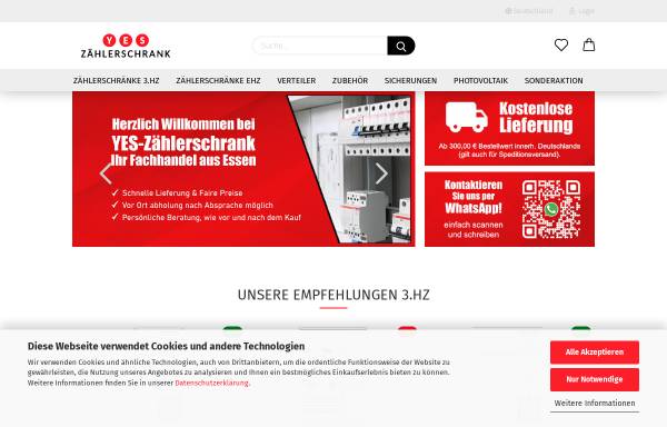 Vorschau von www.yes-zaehlerschrank.de, YES-Zählerschrank