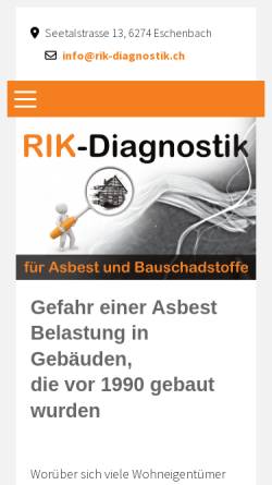 Vorschau der mobilen Webseite rik-diagnostik.ch, RIK-Diagnostik