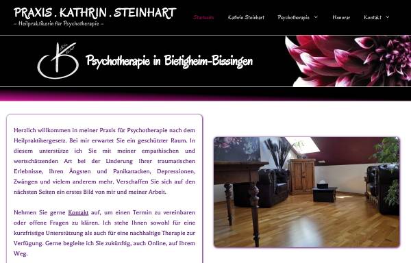 Vorschau von psychotherapie-steinhart.de, Praxis Kathrin Steinhart