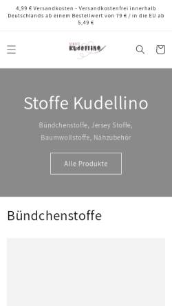Vorschau der mobilen Webseite www.stoffe-kudellino.de, Stoffe Kudellino